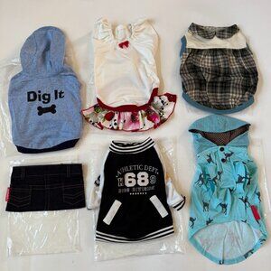 Small Breed M Lot Boutique Clothes Denim Skirt Hoodie Letterman Jacket Dress Pet